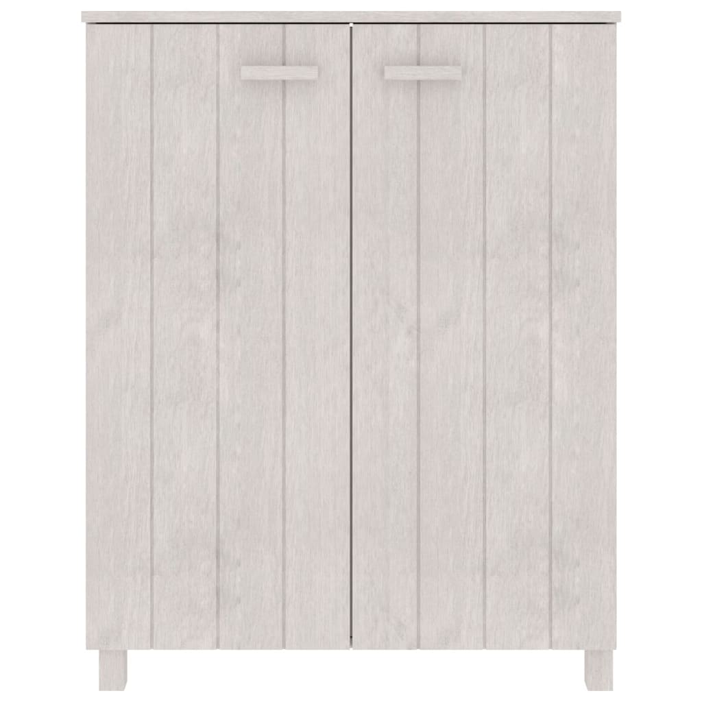 Schuhschrank HAMAR Weiß 85x40x108 cm Massivholz Kiefer