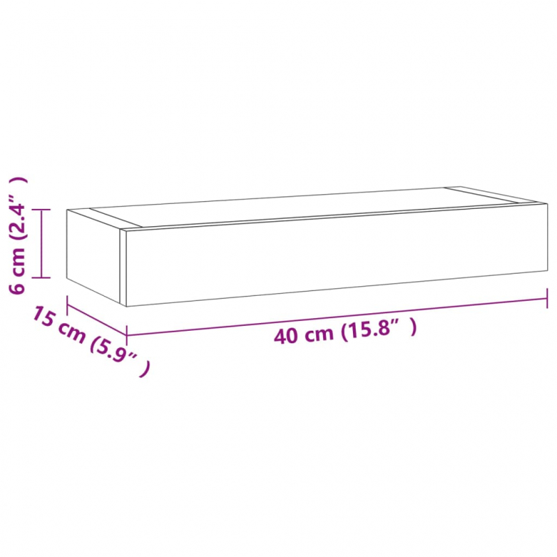 Wandregale 2 Stk. 40x15x4 cm Massivholz Teak