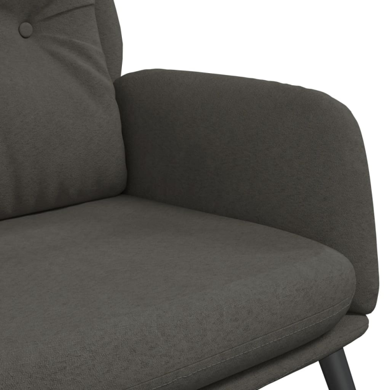 Relaxsessel Dunkelgrau Wildleder-Optik