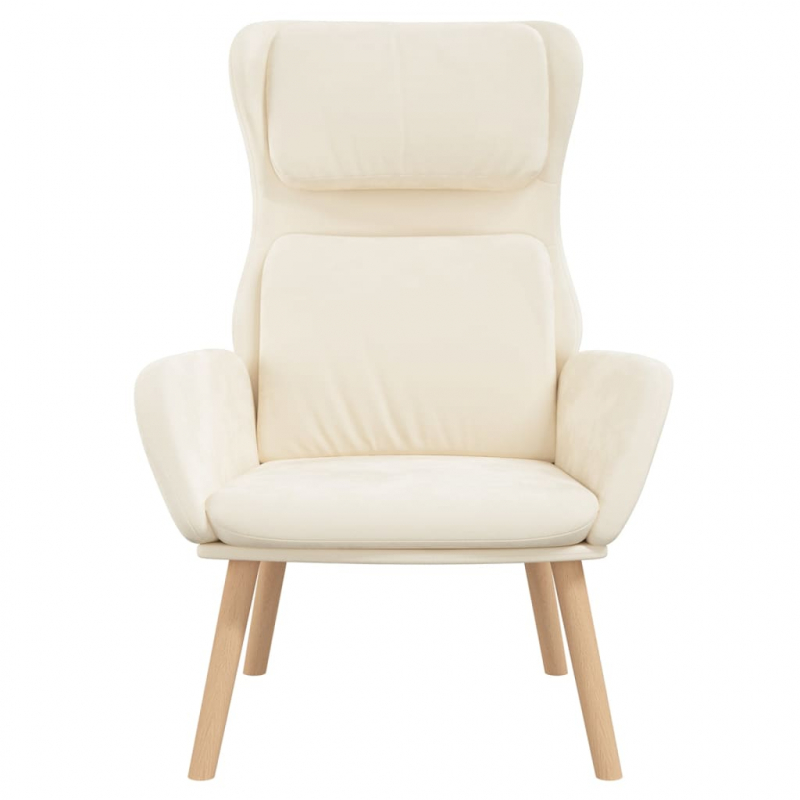 Relaxsessel Cremeweiß Samt