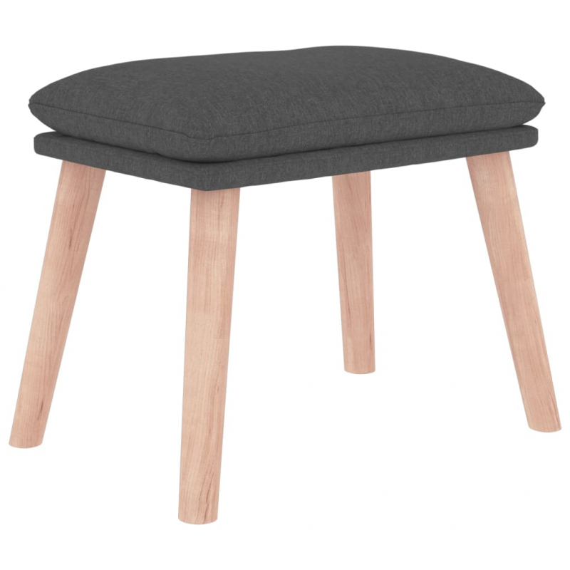 Fußhocker Dunkelgrau 45x29,5x35 cm Stoff