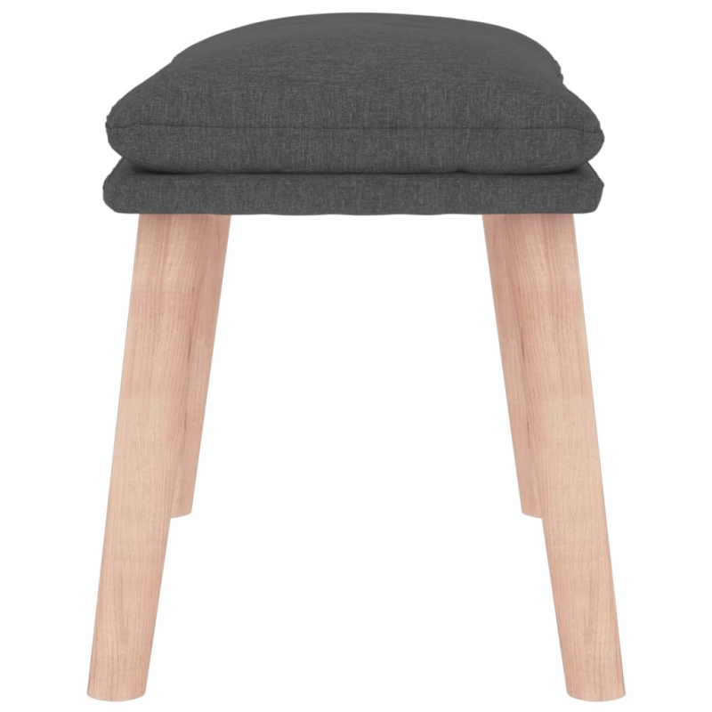 Fußhocker Dunkelgrau 45x29,5x35 cm Stoff