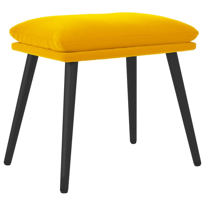 Fußhocker Senfgelb 45x29,5x35 cm Samt