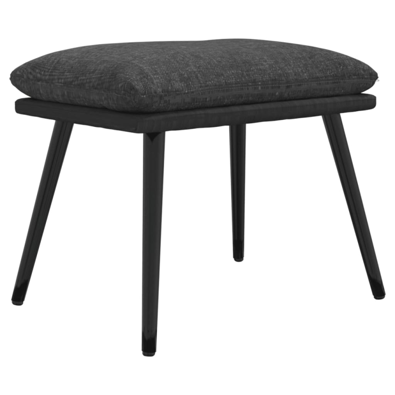 Fußhocker Dunkelgrau 45x29,5x35 cm Stoff und Kunstleder
