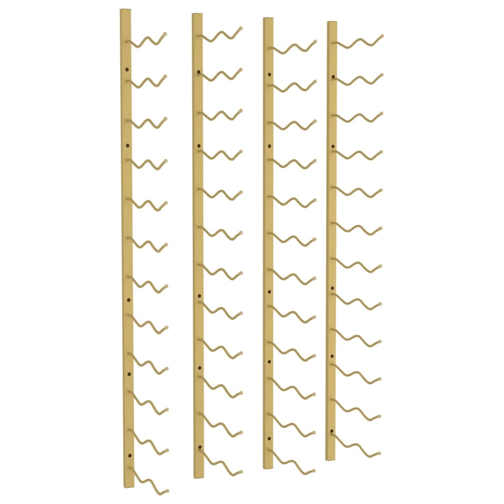 Wand-Weinregal für 24 Flaschen 2 Stk. Golden Eisen
