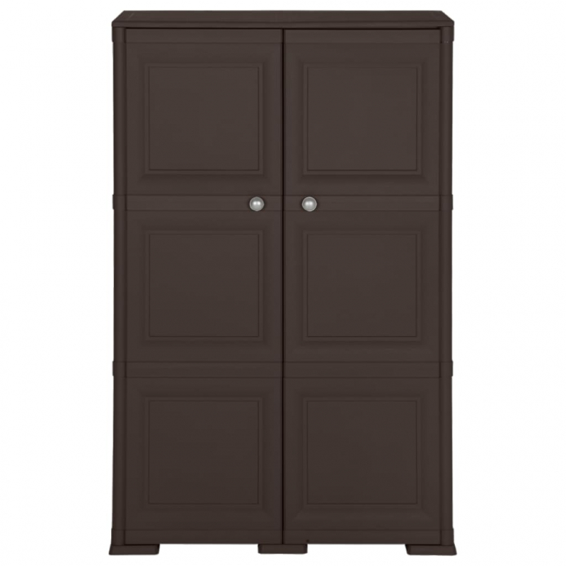 Kunststoffschrank 79x43x125 cm Holzdesign Braun