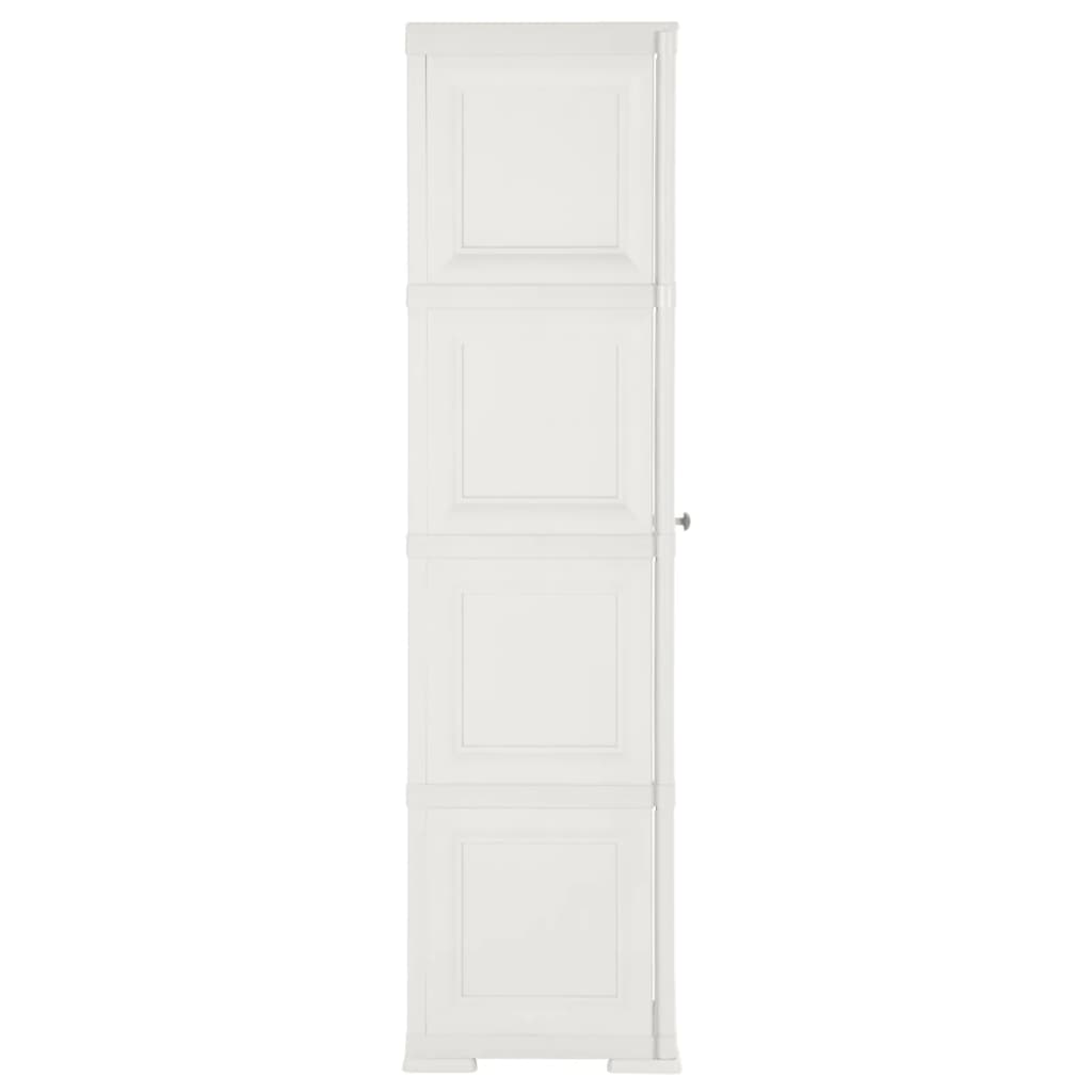 Kunststoffschrank 40x43x164 cm Holzdesign Angora-Weiß