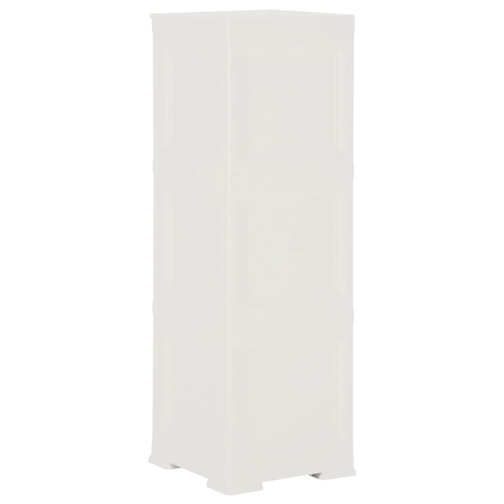 Kunststoffschrank 40x43x125 cm Holzdesign Angora-Weiß