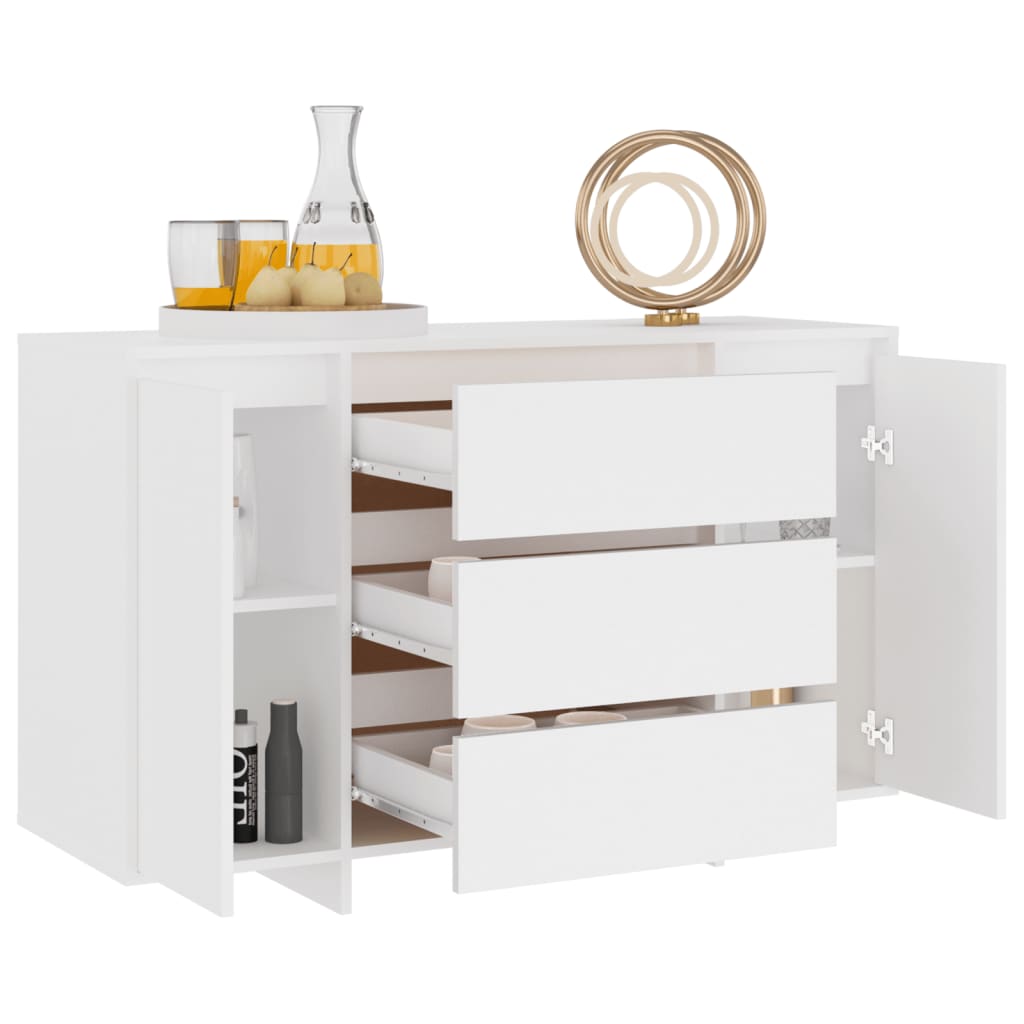 Sideboard mit 3 Schubladen Weiß 120x41x75 cm Holzwerkstoff