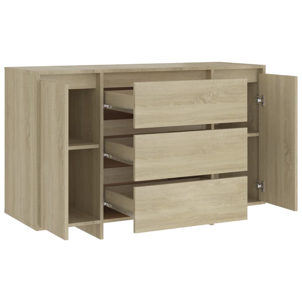 Sideboard 3 Schubladen Sonoma-Eiche 120x41x75 cm Holzwerkstoff