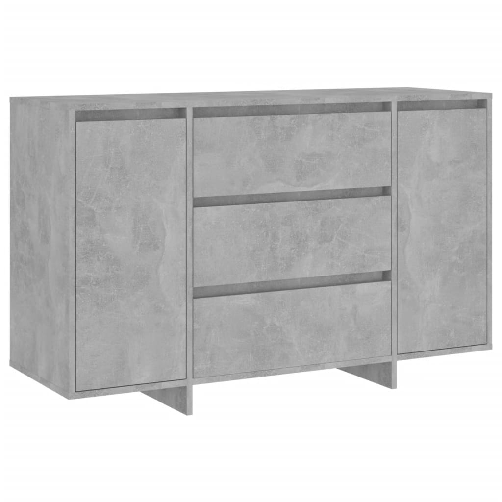 Sideboard mit 3 Schubladen Betongrau 120x41x75 cm Holzwerkstoff