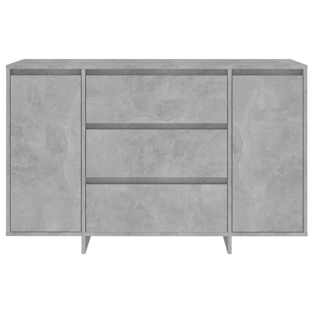 Sideboard mit 3 Schubladen Betongrau 120x41x75 cm Holzwerkstoff