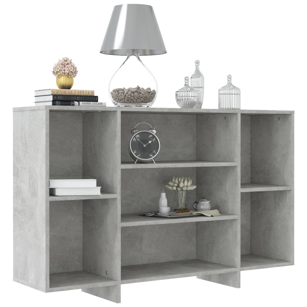 Sideboard Betongrau 120x30x75 cm Holzwerkstoff