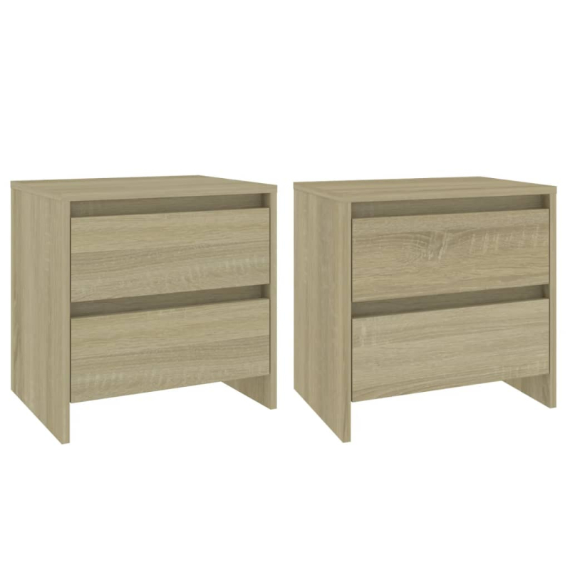Nachttische 2 Stk. Sonoma-Eiche 45x34,5x44,5 cm Holzwerkstoff