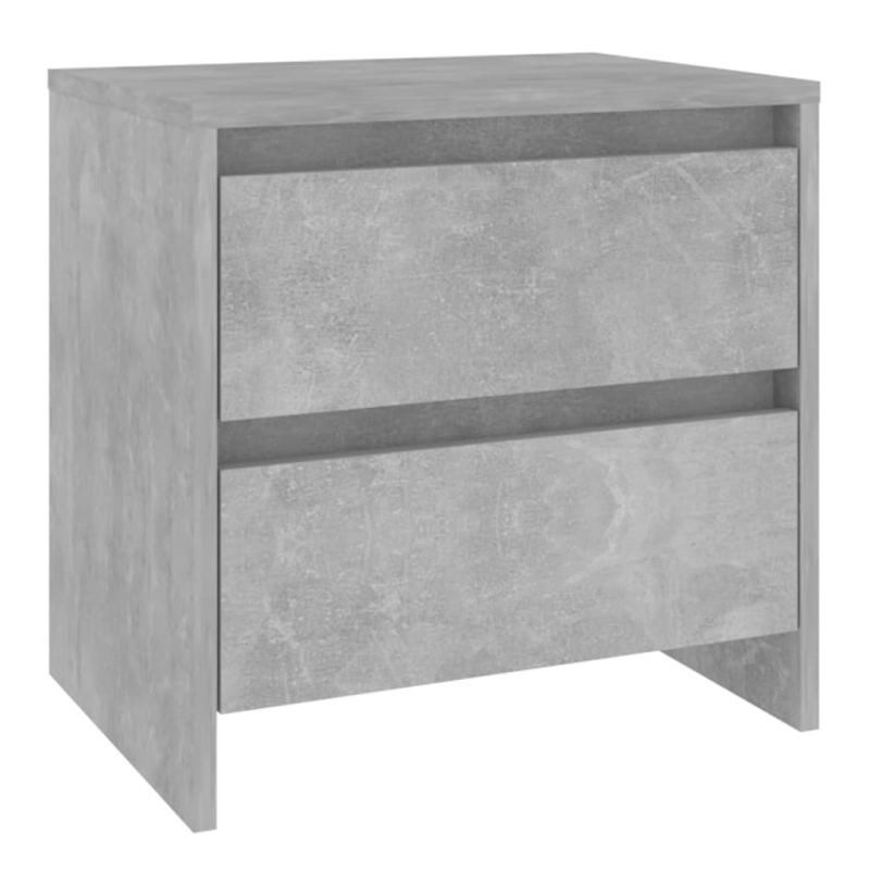 Nachttische 2 Stk. Betongrau 45x34,5x44,5 cm Holzwerkstoff
