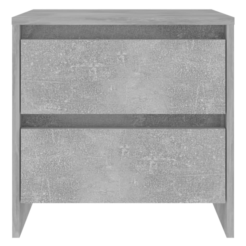 Nachttische 2 Stk. Betongrau 45x34,5x44,5 cm Holzwerkstoff
