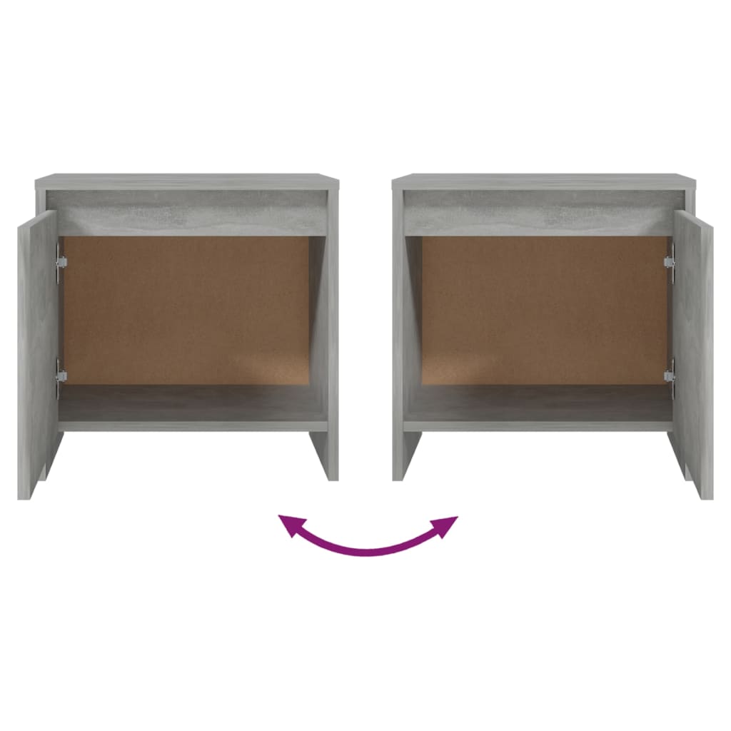 Nachttisch Betongrau 45x34x44,5 cm Holzwerkstoff
