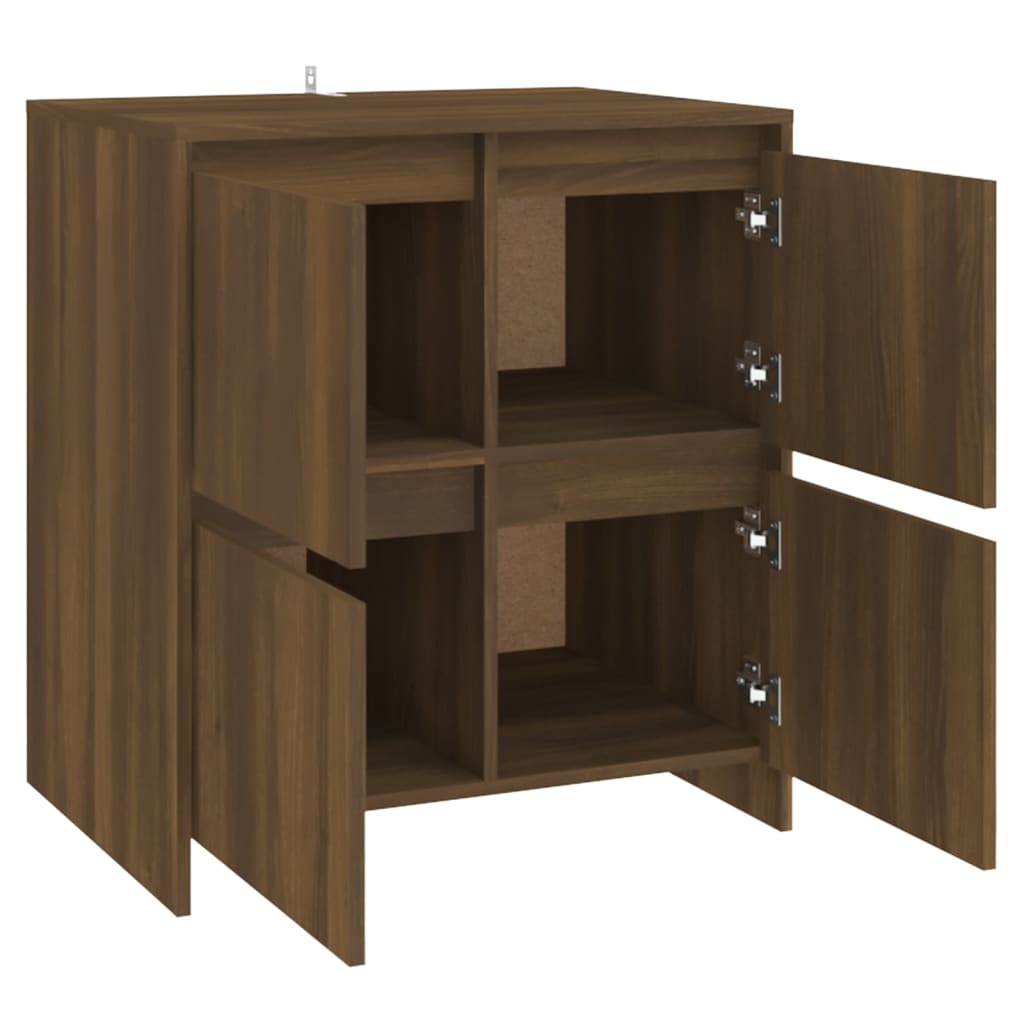 Sideboard Braun Eichen-Optik 70x41x75 cm Holzwerkstoff