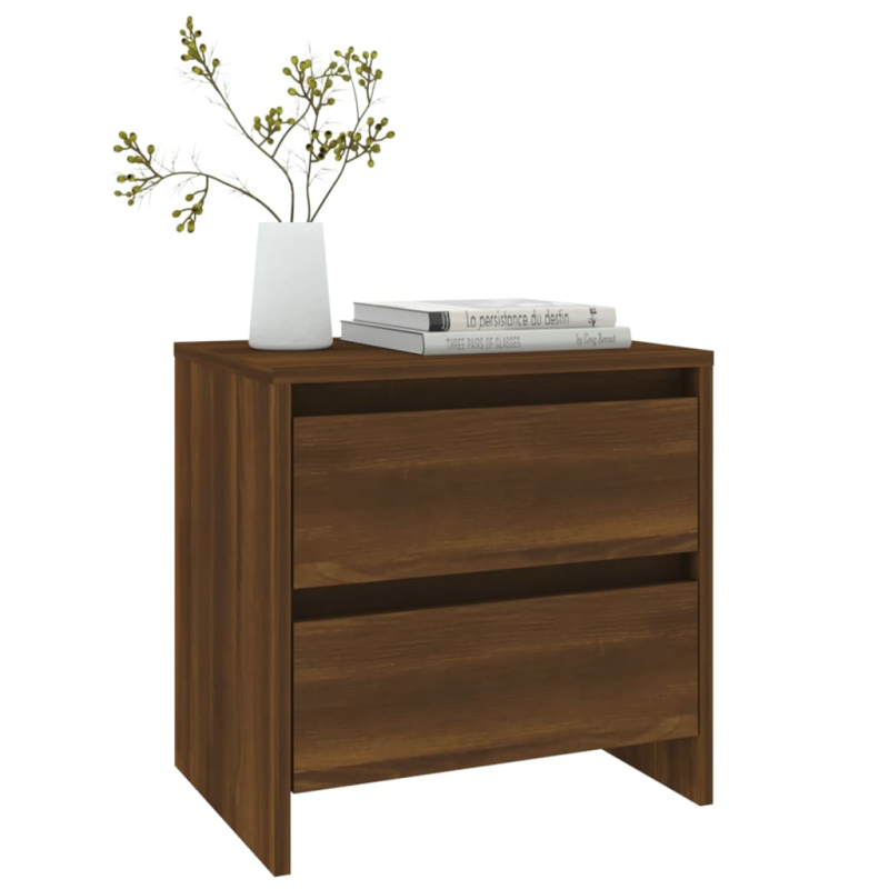 Nachttisch Braun Eichen-Optik 45x34,5x44,5 cm Holzwerkstoff