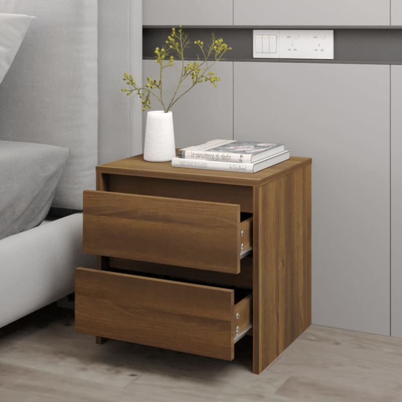 Nachttisch Braun Eichen-Optik 45x34,5x44,5 cm Holzwerkstoff