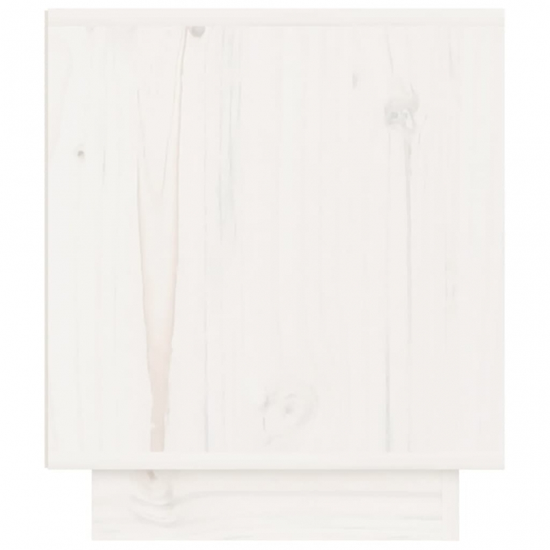 Nachttische 2 Stk. Weiß 40x34x40 cm Massivholz Kiefer