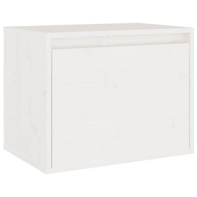 Wandschrank Weiß 45x30x35 cm Massivholz Kiefer