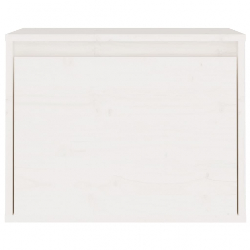 Wandschrank Weiß 45x30x35 cm Massivholz Kiefer