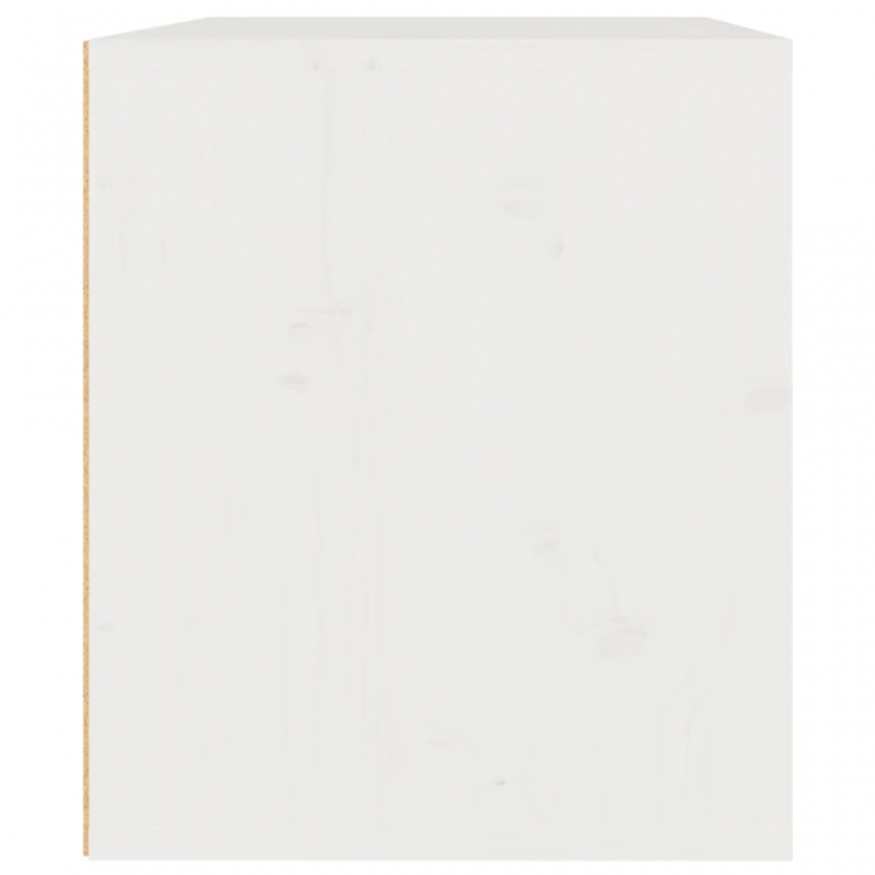 Wandschrank Weiß 45x30x35 cm Massivholz Kiefer