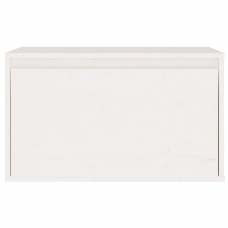 Wandschrank Weiß 60x30x35 cm Massivholz Kiefer