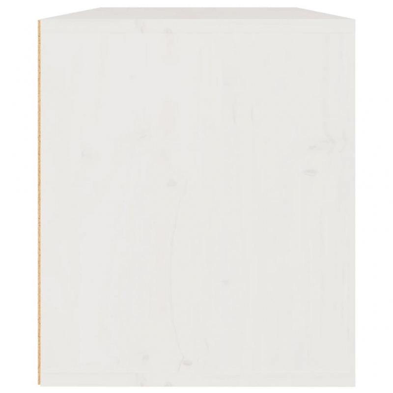 Wandschrank Weiß 60x30x35 cm Massivholz Kiefer