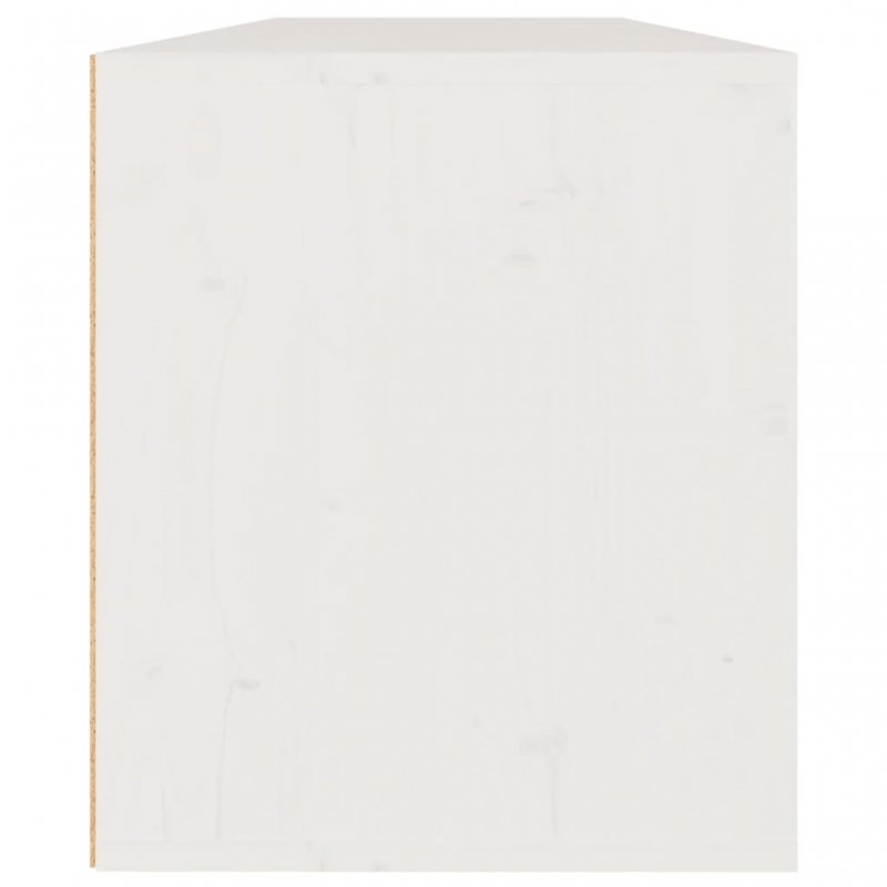 Wandschränke 2 Stk. Weiß 60x30x35 cm Massivholz Kiefer