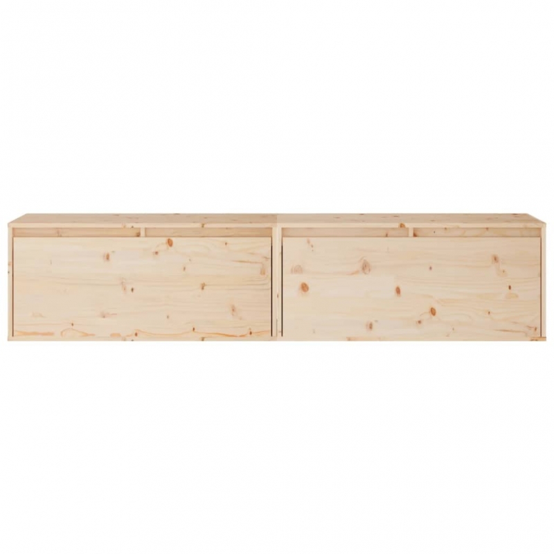 Wandschränke 2 Stk. 80x30x35 cm Massivholz Kiefer