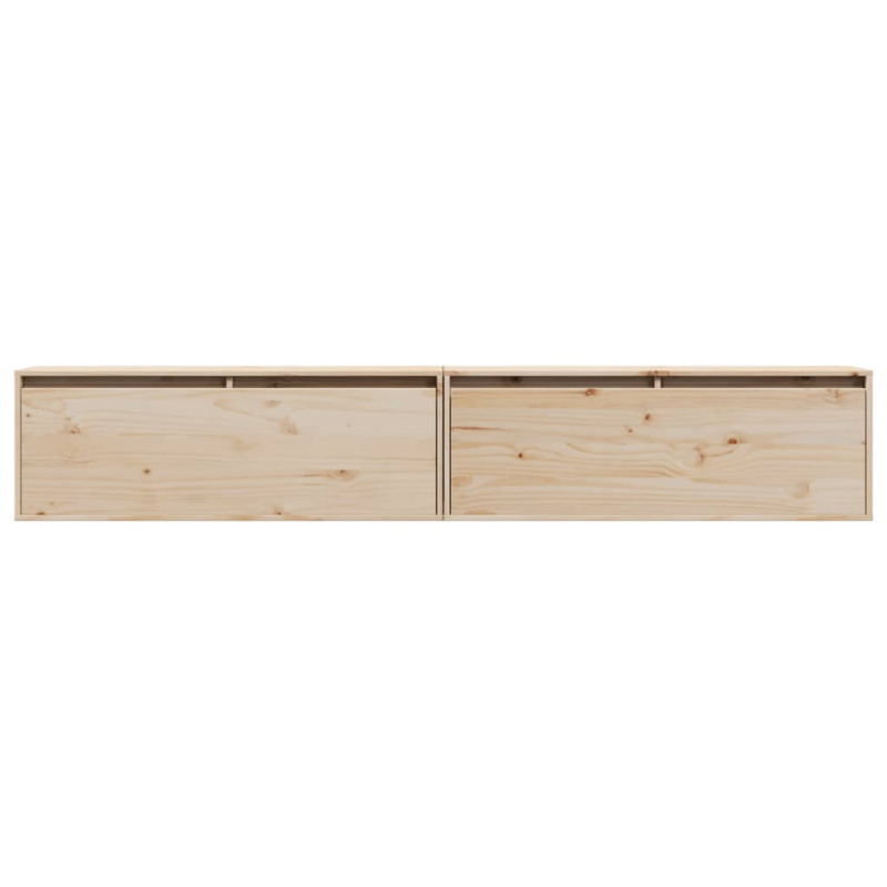 Wandschränke 2 Stk. 100x30x35 cm Massivholz Kiefer