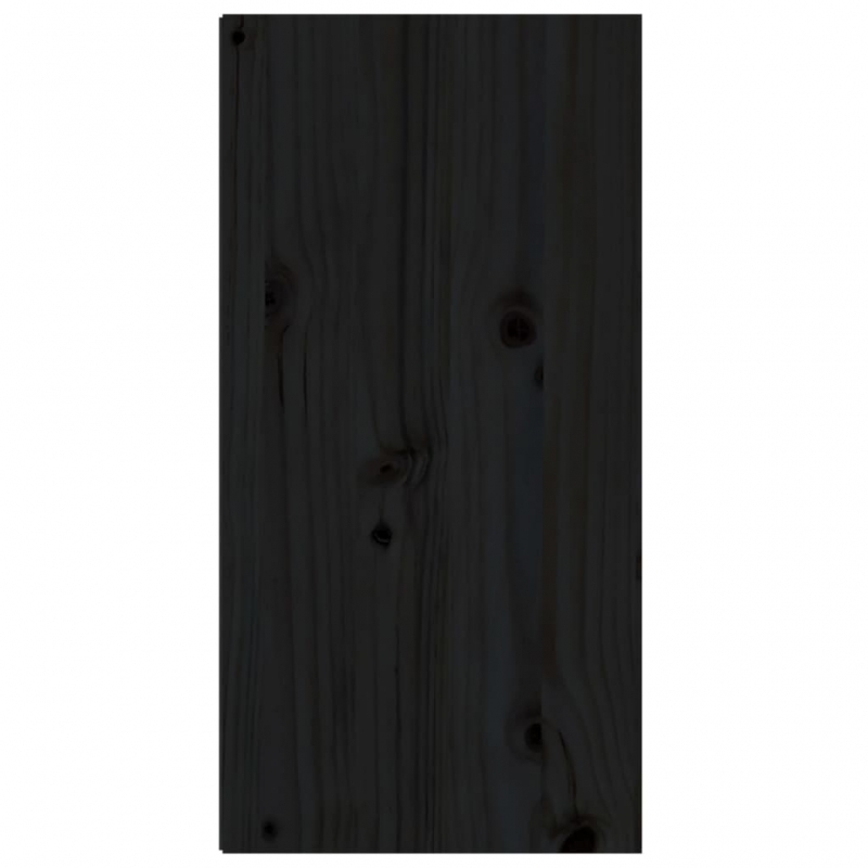 Wandschränke 2 Stk. Schwarz 30x30x60 cm Massivholz Kiefer