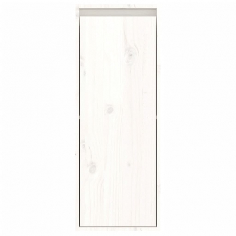 Wandschrank Weiß 30x30x80 cm Massivholz Kiefer