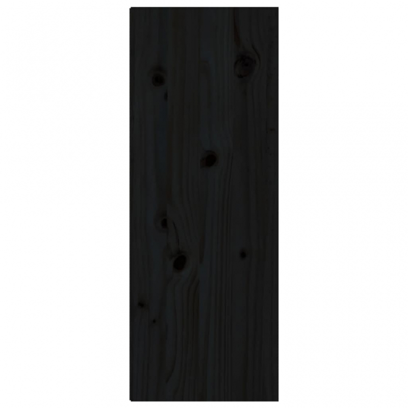Wandschrank Schwarz 30x30x80 cm Massivholz Kiefer