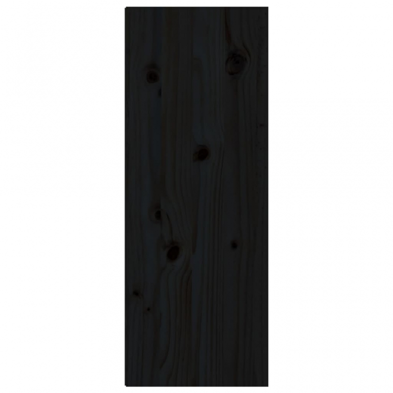 Wandschränke 2 Stk. Schwarz 30x30x80 cm Massivholz Kiefer