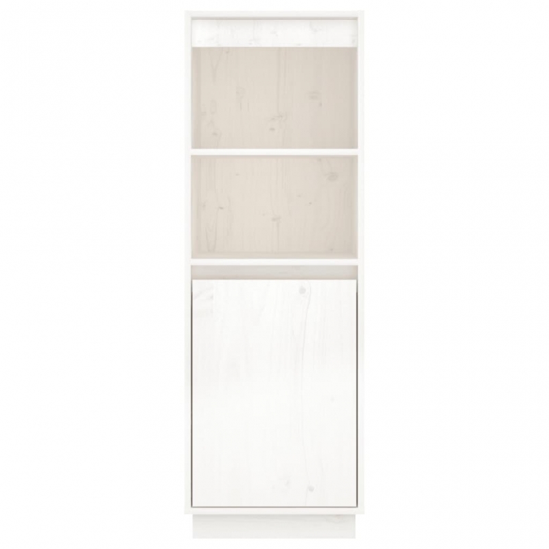 Highboard Weiß 37x34x110 cm Massivholz Kiefer
