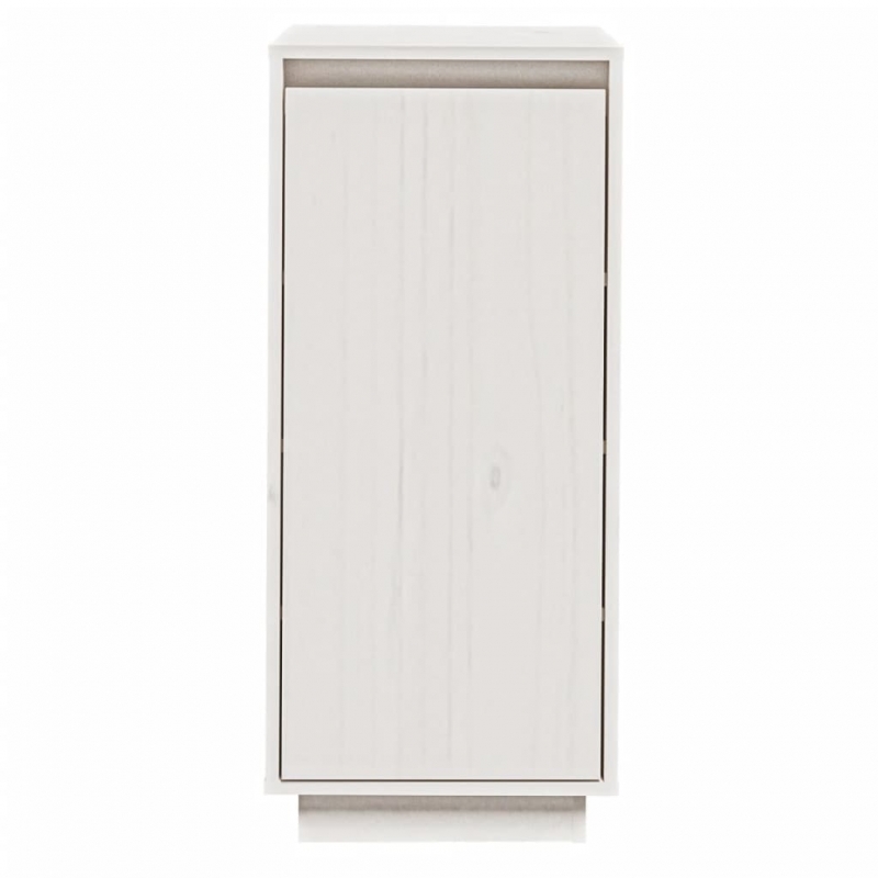 Schuhschrank Weiß 35x35x80 cm Massivholz Kiefer