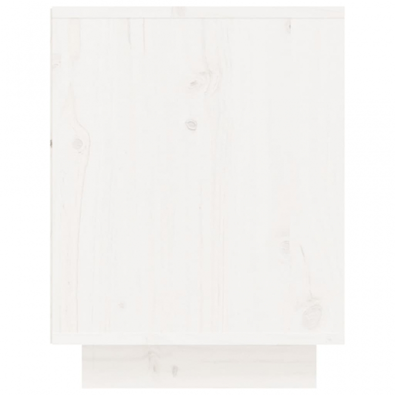 Schuhschrank Weiß 60x34x45 cm Massivholz Kiefer
