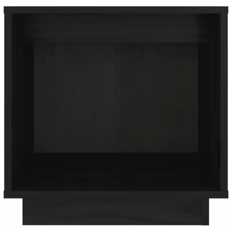 Nachttische 2 Stk. Schwarz 40x30x40 cm Massivholz Kiefer