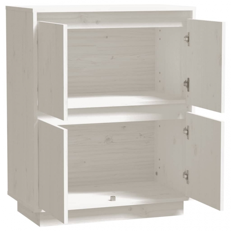 Sideboard Weiß 60x34x75 cm Massivholz Kiefer