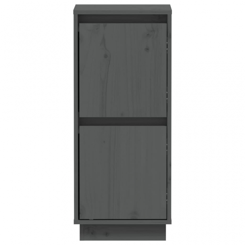 Sideboards 2 Stk. Grau 31,5x34x75 cm Massivholz Kiefer
