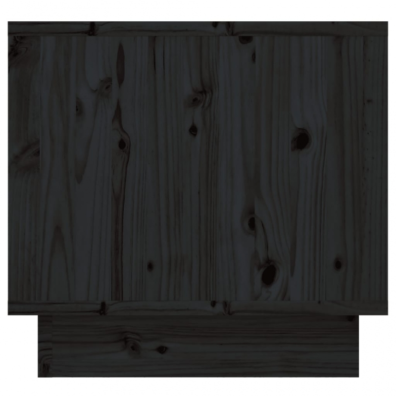 Nachttische 2 Stk. Schwarz 35x34x32 cm Massivholz Kiefer