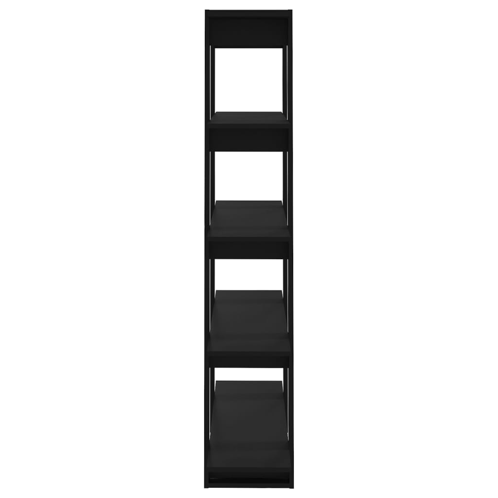 Bücherregal/Raumteiler Schwarz 100x30x160 cm