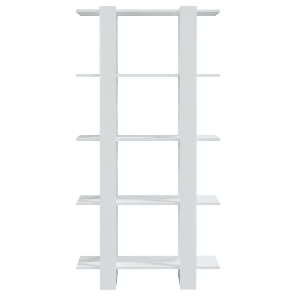 Bücherregal/Raumteiler Weiß 80x30x160 cm Holzwerkstoff
