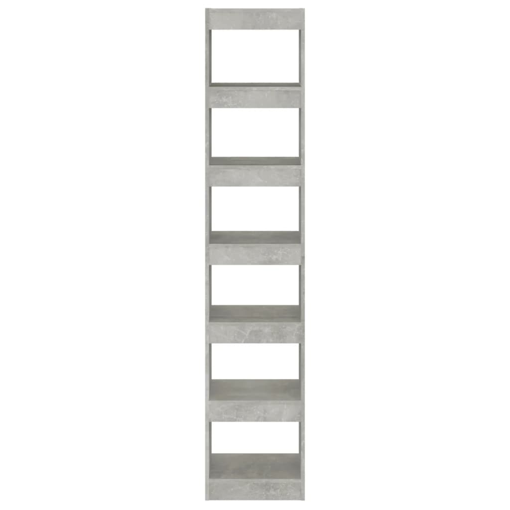 Bücherregal/Raumteiler Betongrau 40x30x198 cm