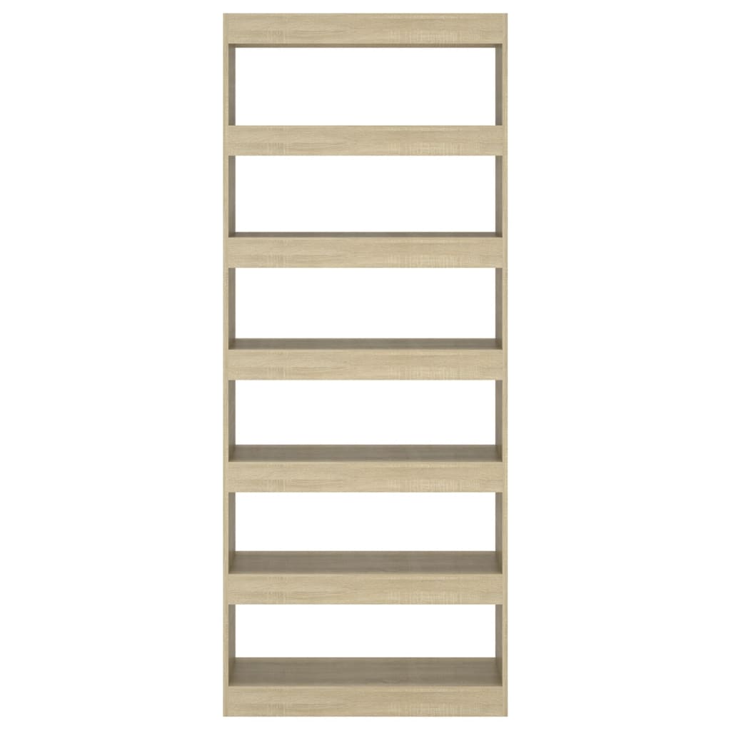 Bücherregal/Raumteiler Sonoma-Eiche 80x30x198 cm Holzwerkstoff