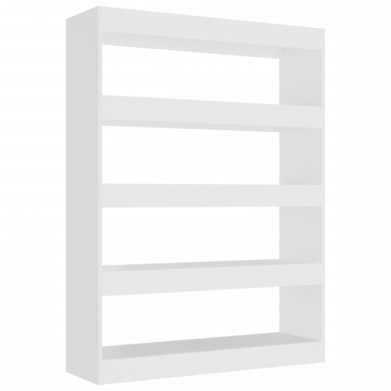 Bücherregal/Raumteiler Weiß 100x30x135 cm
