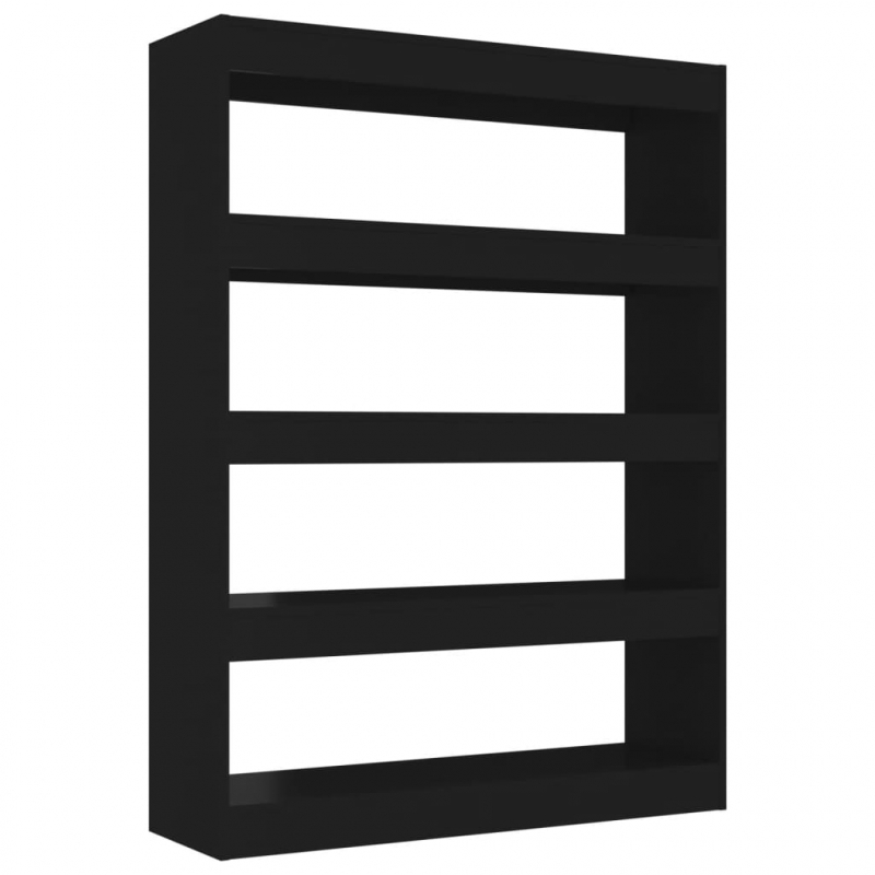 Bücherregal/Raumteiler Schwarz 100x30x135 cm